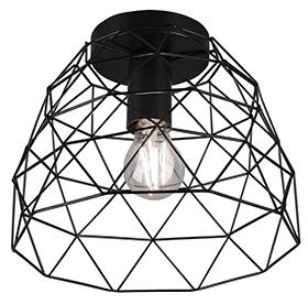 Moderna stropna svjetiljka crna 27 cm - Jaap