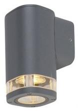 Vanjska zidna svjetiljka kvadratna 1 svijetlo tamno siva IP54 - Fox