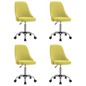 VidaXL Blagovaonske stolice od tkanine 4 kom žute