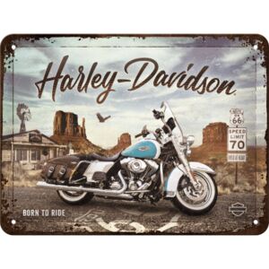 Buvu Metalna tabla: Harley-Davidson Route 66 Road King Classic - 20x15 cm