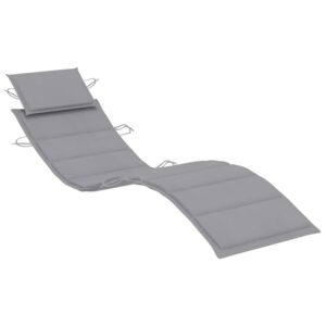 VidaXL Jastuk za ležaljku za sunčanje sivi 186 x 58 x 4 cm