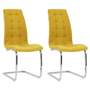 VidaXL Konzolne blagovaonske stolice od tkanine 2 kom žute