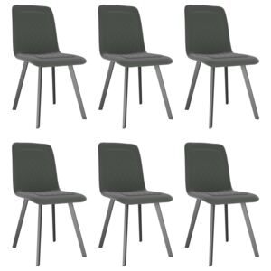 VidaXL Blagovaonske stolice 6 kom sive baršunaste