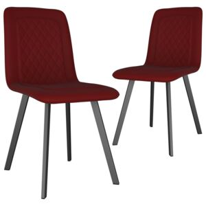VidaXL Blagovaonske stolice 2 kom crvene baršunaste