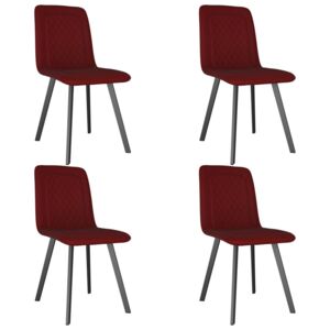 VidaXL Blagovaonske stolice 4 kom crvene baršunaste