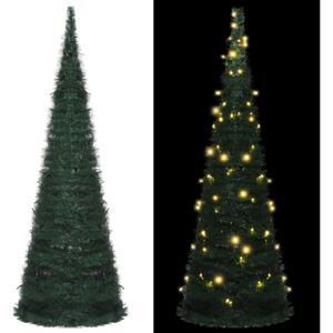 VidaXL Prigodno umjetno božićno drvce s LED žaruljama zeleno 180 cm