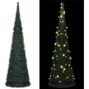 VidaXL Prigodno umjetno božićno drvce s LED žaruljama zeleno 150 cm