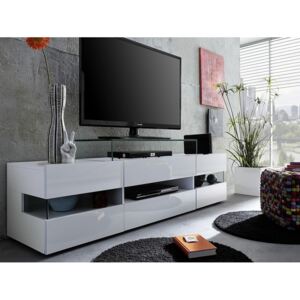 TV stol VG6842 Sjajni bijeli + bijela