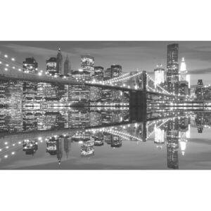 New York City Skyline Brooklyn Bridge Fototapeta, (184 x 254 cm)