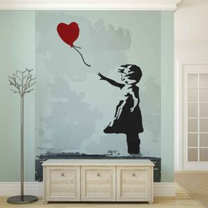 Banksy Street Art Balloon Heart Graffiti Fototapeta, (184 x 254 cm)
