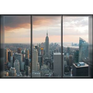 New York Skyline Window View Fototapeta, (254 x 184 cm)