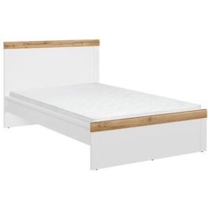 Krevet BABG34 Sjajni bijeli + Wotan hrast 120 x 200 cm
