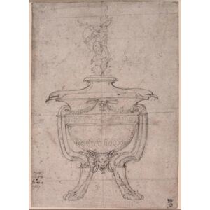 Michelangelo Buonarroti - Study of a decorative urn Reprodukcija umjetnosti