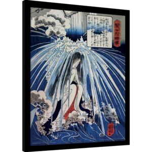 Kuniyoshi - Tonosawa Waterfall Uramljeni poster