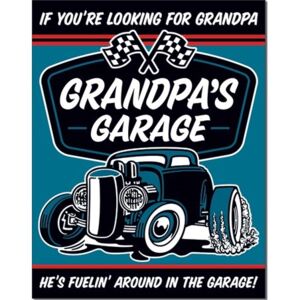 Grandpa's Garage - Fuelin  Metalni znak, (32 x 41 cm)
