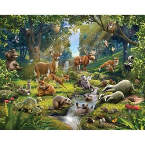 3D foto tapeta Walltastic Životinje iz šume 43060 | 305x244 cm