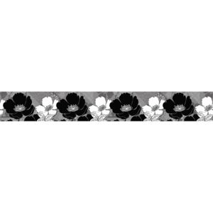 Samoljepljiva bordura Crnobijelo cvijeće WB8239