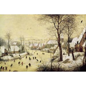 Pieter the Elder Bruegel - Winter Landscape with Skaters and a Bird Trap Reprodukcija umjetnosti
