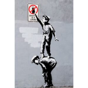 Banksy - Grafitti Is A Crime Poster, (61 x 91,5 cm)