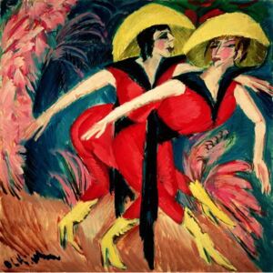 Kirchner, Ernst Ludwig - Dancers in Red, 1914 Reprodukcija umjetnosti