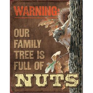 Family Tree - Nuts Metalni znak, (32 x 41 cm)