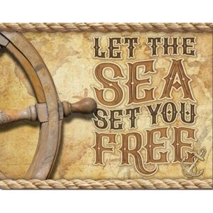 Sea - Set You Free Metalni znak, (41 x 32 cm)