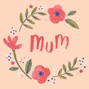 Ilustracija Mum floral wreath, Laura Irwin