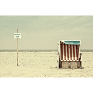 Umjetnička fotografija Beach chair border, Burghard Nitzschmann