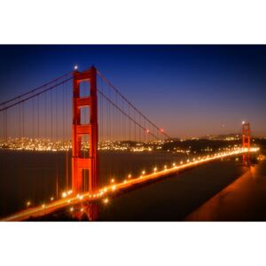 Umjetnička fotografija Evening Cityscape of Golden Gate Bridge, Melanie Viola