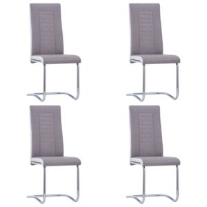 VidaXL Blagovaonske stolice od tkanine 4 kom smeđe-sive