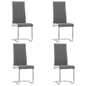 VidaXL Blagovaonske stolice od tkanine 4 kom tamnosive