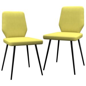 VidaXL Blagovaonske stolice od tkanine 2 kom boja limete / žuta