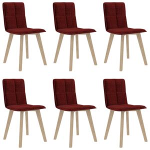 VidaXL Blagovaonske stolice 6 kom crvena boja vina