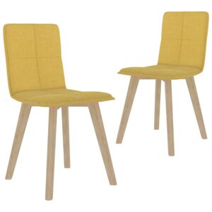 VidaXL Blagovaonske stolice od tkanine 2 kom boja senfa