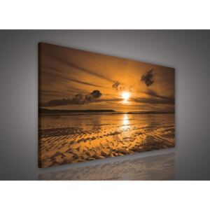 Buvu Slika na platnu: Zalazak sunca na plaži (1) - 75x100 cm