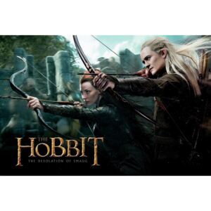 Umjetnički plakat Hobbit - Legolas and Tauriel