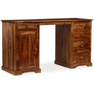 VidaXL Pisaći stol s postoljem od masivnog drva šišama 140x50x76 cm