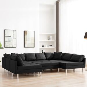 VidaXL Modularna sofa od tkanine crna