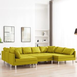 VidaXL Modularna sofa od tkanine žuta