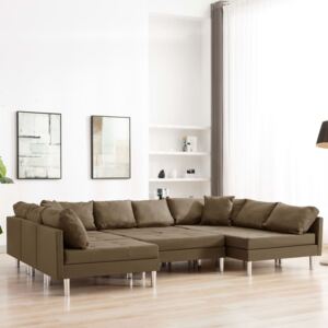 VidaXL Modularna sofa od tkanine smeđa