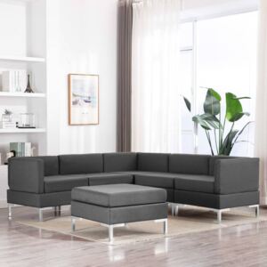 VidaXL 6-dijelni set sofa od tkanine tamnosivi