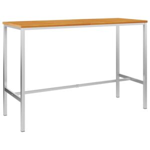 VidaXL Barski stol 160 x 60 x 105 cm masivno bagremovo drvo i čelik