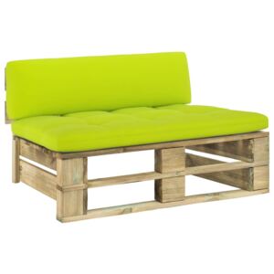 VidaXL Vrtna srednja sofa od paleta od zeleno impregnirane borovine