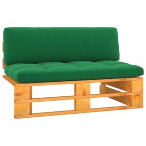 VidaXL Vrtna srednja sofa od paleta medeno smeđa impregnirana borovina