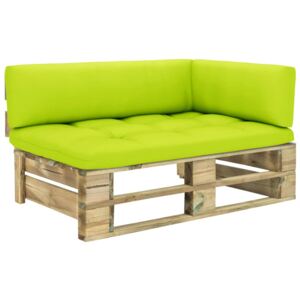 VidaXL Kutna vrtna sofa od paleta od zeleno impregnirane borovine