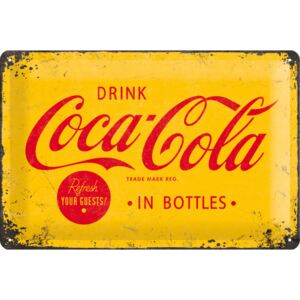 Buvu Metalna tabla - Coca-Cola (žuti logotip)