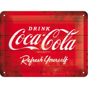 Buvu Metalna tabla - Coca-Cola (crveni logotip)