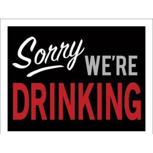 Metalna tabla - Sorry We're Drinking