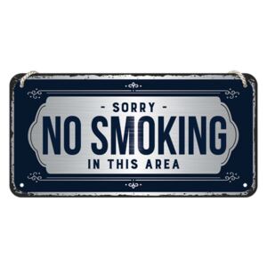 Buvu Metalna viseća tabla: Sorry, No Smoking - 10x20 cm