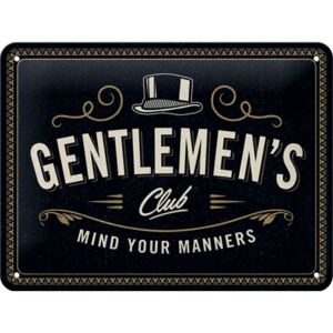 Buvu Metalna tabla: Gentlemen's Club - 15x20 cm